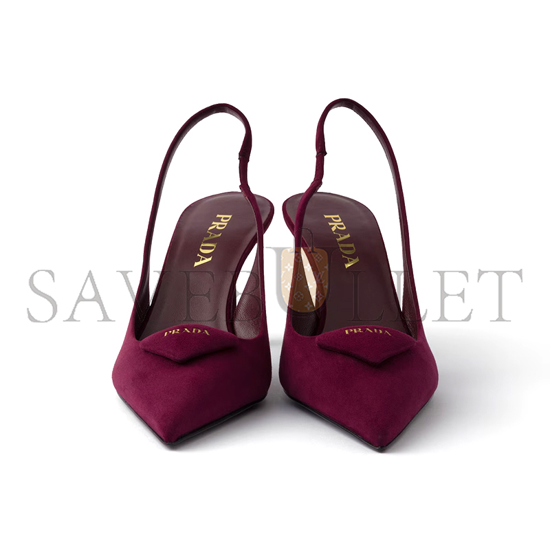 Pra*a suede slingback pumps 1i901m